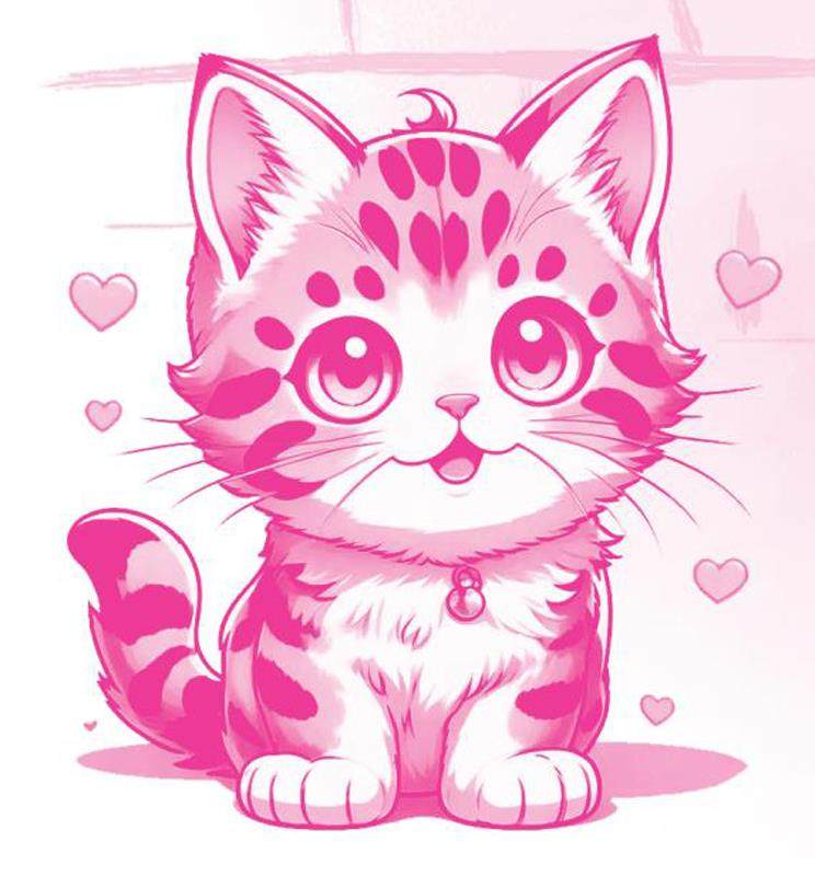 可爱的小猫的插图